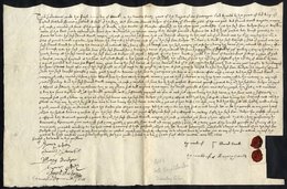 1648 (Dec 1) Indenture Concerning A House & Land, Agreed Between Samuel Bridger Of Gloucester, Gentleman, And Edward Har - Altri & Non Classificati