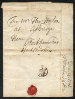 1736 Dec 24th Folded Entire Letter Sent To Ashridge Nr. Berkhamsted Written On Christmas Eve & Bears '25/DEC' Christmas  - Other & Unclassified