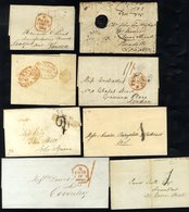 1782-1850 Pre-stamp Or Stampless Covers Incl. Paid Marks, Hand Struck 1, 2, 3, Mileage Marks Incl. 1817 East Grinstead,  - Other & Unclassified