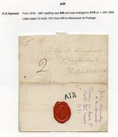 AYR Small Collection Written Up On Leaves Of Covers & Postcards Incl. 1791 Cover From Ayr To Kilmarnock, Bears M/s '2' & - Altri & Non Classificati