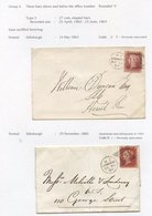 EDINBURGH DUPLEX CANCELS 1861-81 Collection Of Covers & Stationery (58) Written Up On Leaves Of Duplexes Tying Perf Line - Altri & Non Classificati
