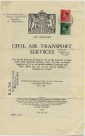 1938 June 30th GOVERNMENT WHITE PAPER Flown Southampton - Lusaka, Northern Rhodesia Paper Concerning Subsidies Paid To I - Autres & Non Classés