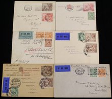 1924 British Empire Exhibition Covers Sent To Germany (5) & France Incl. Exhibition Stationery Uprated With Exhibition S - Autres & Non Classés