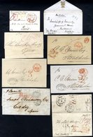 1826-50's Pre-stamp Or Stampless Covers Mainly To European Destinations With A Variety Of PAID Marks, M/s Or Hand Stampe - Altri & Non Classificati