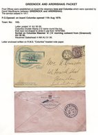 1900 (Aug 30) Illustrated RMS Columba 1d Lilac Cover Tied 'Columba Steamer-A-Greenock-163' Duplex Mark With Matching 'RM - Altri & Non Classificati