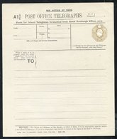 KGV P.O Telegraph 1s Die Stock Exchange, Huggins TP48(a) Cat. £150. Fine & Scarce. - Autres & Non Classés