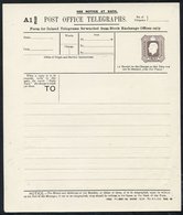 KGV P.O Telegraph 9d Die Stock Exchange, Huggins TP45 (Cat. £150), VF & Scarce. - Other & Unclassified