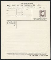 KGV P.O Telegraph 9d Die Stock Exchange, Huggins TP45 (Cat. £150), VF & Scarce. - Altri & Non Classificati