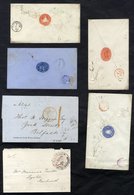 1856-78 Railway Company Envelopes With Embossed Seals (4) And LNWR & GER Dividend Notices, Small Faults. (6) - Autres & Non Classés