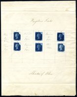 1840 (Sept) 1d Rainbow Trial (State 3a) Superb Presentation Sheet Bearing Six 1d 'Rainbow' Colour Trials With Voided Cor - Other & Unclassified