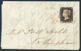 1840 May 20th Cover From Loughborough To Nottingham, Franked Pl.1a LI, Four Margin Example (stamp Has Pre Affixing Horiz - Other & Unclassified