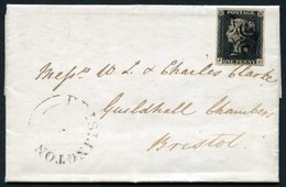 1841 March 23rd Cover Used Locally In Bristol, Franked Pl.1b JE, Large Margined Example Cancelled Black MC, Reverse Bris - Other & Unclassified