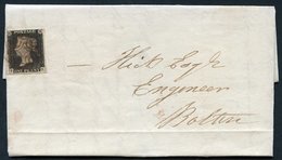 1840 Dec 14th Cover From Manchester To Bolton, Franked Pl.1b TK, Four Margined Placed At The Left Side Of The Cover, Can - Altri & Non Classificati