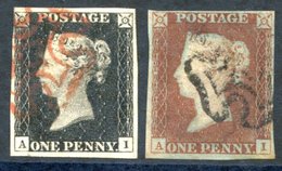 Plate 2 AI, Four Good To Large Margins, Fine Red MC, Matched With Red Printing - Four Margins, Black MC. (2) - Other & Unclassified