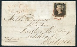 1840 Aug 4th Part Cover From Halifax To Bradford, Franked Pl.3 QC, Good To Very Large Margins, Tied By A Superb & Fine R - Altri & Non Classificati