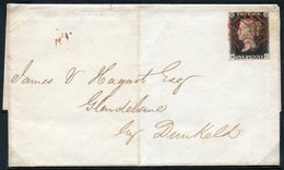 1840 July 27th Cover From Edinburgh To Glendelvine, Dunkeld, Franked Pl.4 HC, Good To Large Margined Example, Cancelled  - Altri & Non Classificati