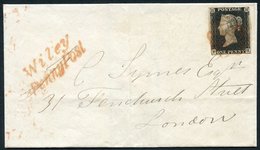 1840 Aug 12th Cover From Wiley, Shropshire To London, Franked Pl.4 PH, Four Good Margins, Tied By A Fine Red MC, Wiley/P - Altri & Non Classificati