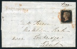 1840 Aug 3rd Cover To Mabeldon Park, Nr Tonbridge, Kent, Franked Pl.5 CD, Good To Huge Margins, Tied Red MC, T.P/Tetteri - Other & Unclassified