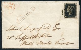 1841 Jan 25th Cover To Pall Mall Franked Pl.5 FE, Good To Large Margins, Cancelled By A Bold Black MC, Obverse Bears 'Mi - Altri & Non Classificati