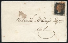 1841 Jan 18th Wrapper Used Locally In London, Franked Pl.5 FF, Large Margined Example Tied Red MC. (1) - Other & Unclassified