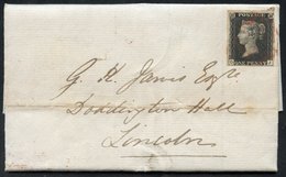 1840 Oct 8th Cover From Dover To Lincoln, Franked Pl.7 DJ, Good To Large Margins, Tied Red MC, Cover Has Horizontal Crea - Other & Unclassified