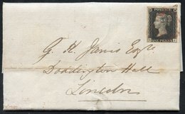 1840 Oct 8th Cover From Dover To Lincoln, Franked Pl.7 DJ, Good To Large Margins, Tied Red MC, Cover Has Horizontal Crea - Altri & Non Classificati