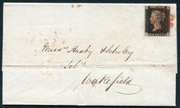 1840 Nov 12th Cover From London To Wakefield, Franked Pl.8 TE, Good To Huge Margins Tied Fine Red MC, Reverse With Despa - Other & Unclassified