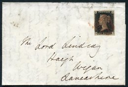 1840 Nov Cover From London To Wigan, Lancs, Franked Pl.9 ND, Large Margined Example, Cancelled Red MC. - Altri & Non Classificati