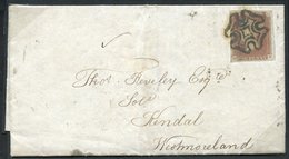 1841 Cover From London To Westmoreland, Franked Black Pl.11 HB, Good To Huge Margins, Tied By A Boldly Struck Full Strik - Altri & Non Classificati