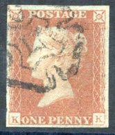 1841 1d Red-brown KK, Four Good Margins, Cancelled By A Fine Strike Of The Distinctive York Maltese Cross. Spec.BS10tx.  - Altri & Non Classificati