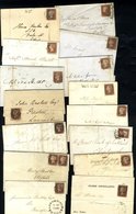 1841-53 1d Reds On Covers (102) Mixed Grades Incl. Several Four Margin Examples Incl. 33 With Maltese Crosses - About Se - Other & Unclassified