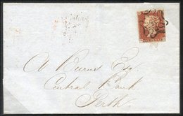 1843 Cover From London To Perth, Franked Pl.33 SI Four Margined Example, Tied By Fine Strike Of The No. 10 In Maltese Cr - Altri & Non Classificati