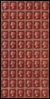 1864-79 1d Rose-red AA-JF Pl.71, An Attractive M Block Of Sixty, Superb Colour & Good Centering, Some Gum Creases & Hing - Altri & Non Classificati