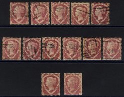 1870 1½d Rose-red Pl.1 (11), Good To FU Examples, Generally Lightly Cancelled Plus Unused Example, Also Pl.3 O.g. (gum C - Altri & Non Classificati