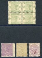 1867-84 Small M Selection All With Faults, Comprising 1867-80 6d Plate 9 SB, 9d KK, 1880-83 3d On 3d HE, 1883-84 6d Bloc - Altri & Non Classificati