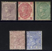 SURFACE PRINTED UNUSED Or RE-GUMMED Range 1862-64 6d (straight Edge At Right), 1867-80 3d & 1s, 1873-80 2½d Rosy Mauve P - Altri & Non Classificati