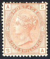 1880 Wmk Spray 1s Orange Brown Pl.13 SA, M Example, Few Perfs A Little Short At Top. SG.151, Scarce. Cat. £4750 - Other & Unclassified