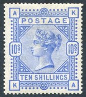 1883-84 10s Ultramarine Fresh M, Few Blunt Perfs Otherwise Fine, SG.183 - Other & Unclassified