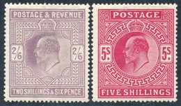 1902-10 2/6d & 5s Good To Fine M. (2) - Altri & Non Classificati