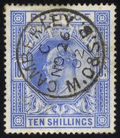 1902 10s Ultramarine, VFU With Fine Camberley 26.11.02 C.d.s., Trace Of Slight Soiling, SG.265. (1) - Other & Unclassified
