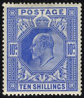 1912 10s Blue, Fine M (slightly Short Perf At Top Left), SG.319. (1) Cat. £1100 - Other & Unclassified