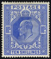 1912 10s Blue, Fine M (slightly Short Perf At Top Left), SG.319. (1) Cat. £1100 - Altri & Non Classificati