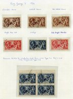 DEFINITIVE Used Collection On Leaves With Ranges Of 1912, 1924 & 1934 Issues Incl. Shades, Sideways Wmks Etc. 1913 Multi - Altri & Non Classificati