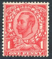 1911-12 1d Scarlet Die 2 Variety NO WATERMARK, Fine M Example, Spec.N12a. (1) Cat. £1200 - Other & Unclassified