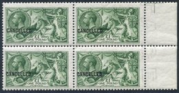 1913 Waterlow £1 Yellowish Green (deep Shade) Optd CANCELLED Type 24, A Colour Trial On Joyson Paper, Fresh UM Right Sid - Altri & Non Classificati
