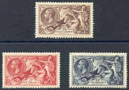 1934 Re-engraved Set, M (2/6d Has Horizontal Gum Bend, 5s & 10s Fine), SG.450/2. (3) - Other & Unclassified