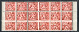 1925 Wembley Exhibition 1d Scarlet Block Of Eighteen (three Horizontal Complete Rows With Margins At Either Side), UM (o - Altri & Non Classificati