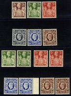 1939 High Values Set M & Extra 2/6d Green, 5s, 10s Light Blue & £1 (2 Of Each) In Varied Condition. (14) - Altri & Non Classificati