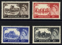 1955 Waterlow Castles Set, UM (5s Value Has A Couple Of Tiny Stains), SG.536/9. (4) - Autres & Non Classés