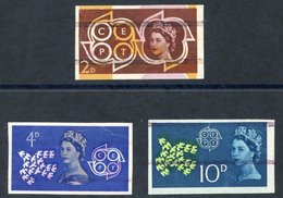 1961 C.E.P.T Set Imperf Singles On Ungummed Watermark Paper, Cancelled By Black Horizontal Bars (printers Waste?) SG.625 - Altri & Non Classificati